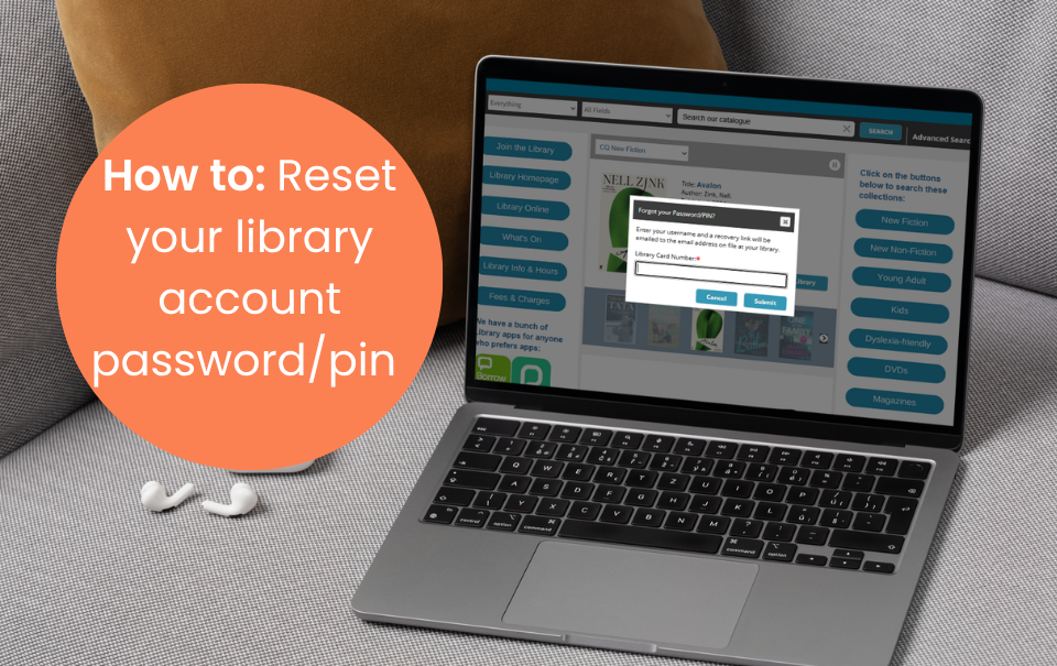 Resetting your library password/pin