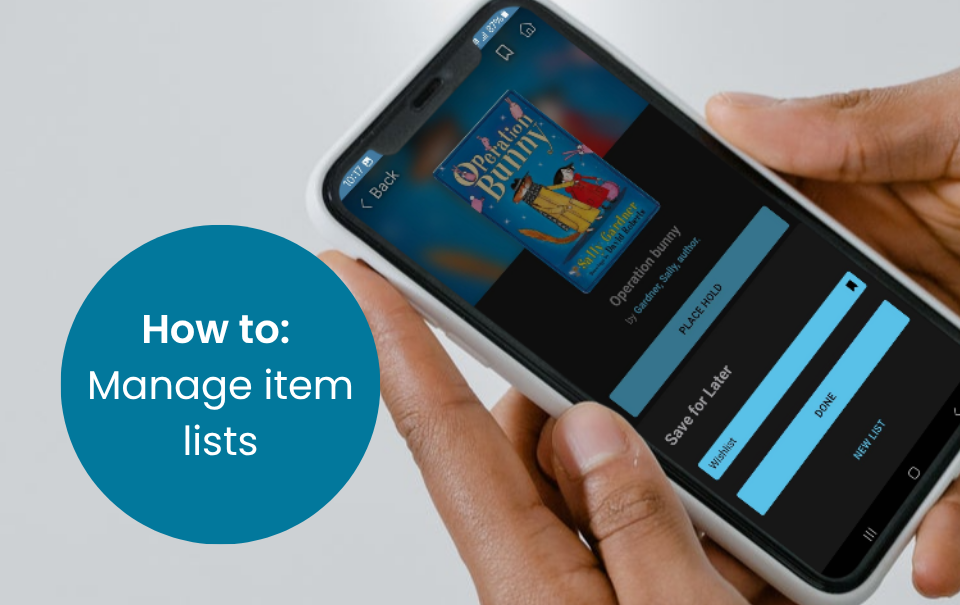 How to: Manage item lists