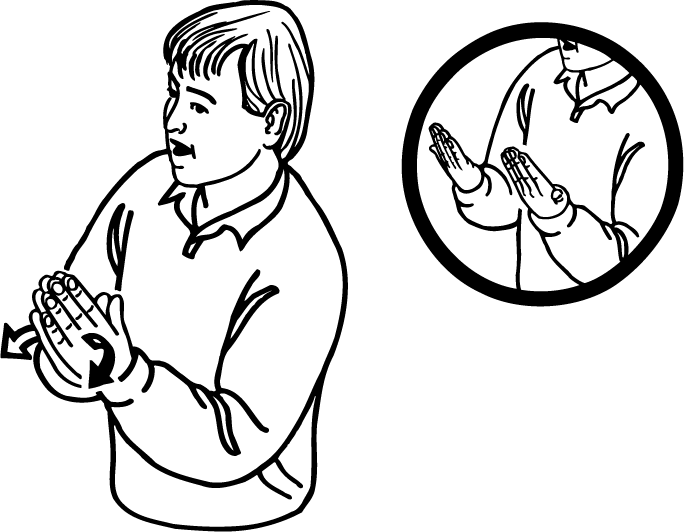 This is the NZ Sign Language motion for   Pānui pukapuka  | Reading